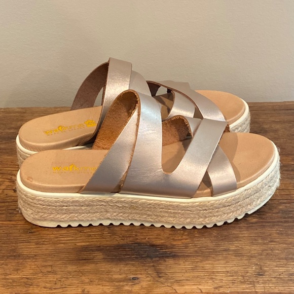 WALKME Rose Gold Platform Sandal - Picture 4 of 7